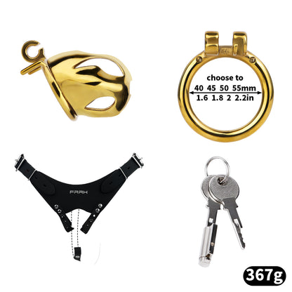 Cobra Series Mamba Chastity Cage | F312A Small Size - Golden