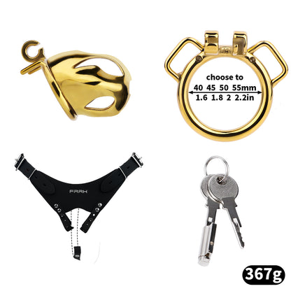 Cobra Series Mamba Chastity Cage | F312A Small Size - Golden