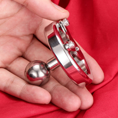 Inverted Negative Long Bar Ball Flat Chastity Cage, F3165 - FRRK