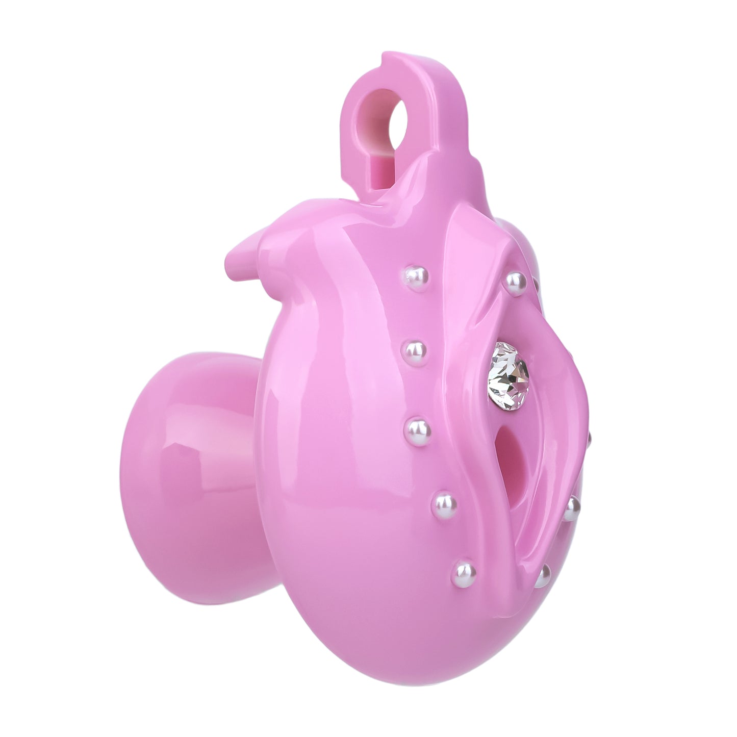 ABS Resin Rhinestone Inverted Pussy Chastity Cage | AS604
