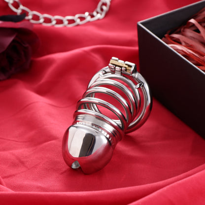 Male Solid Steel Chastity Cage, F3055 - FRRK