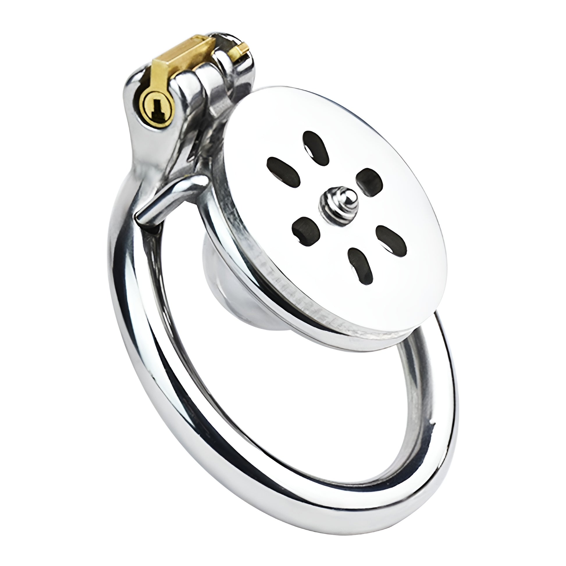 Flat Chastity Cage with Solid Metal Negative Ball, F3193 - FRRK