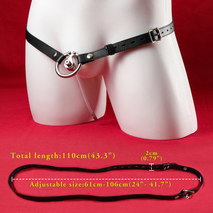 Negative Ball Inverted Steel Flat Chastity Cage with Catheter, F3157 - FRRK