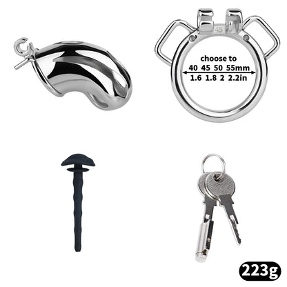 Cobra Series Mamba Chastity Cage | F312A Large Size - Silver