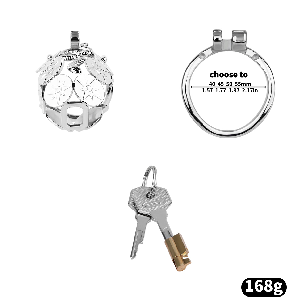 Solar Serpent Coiled Chastity Cage | F316A