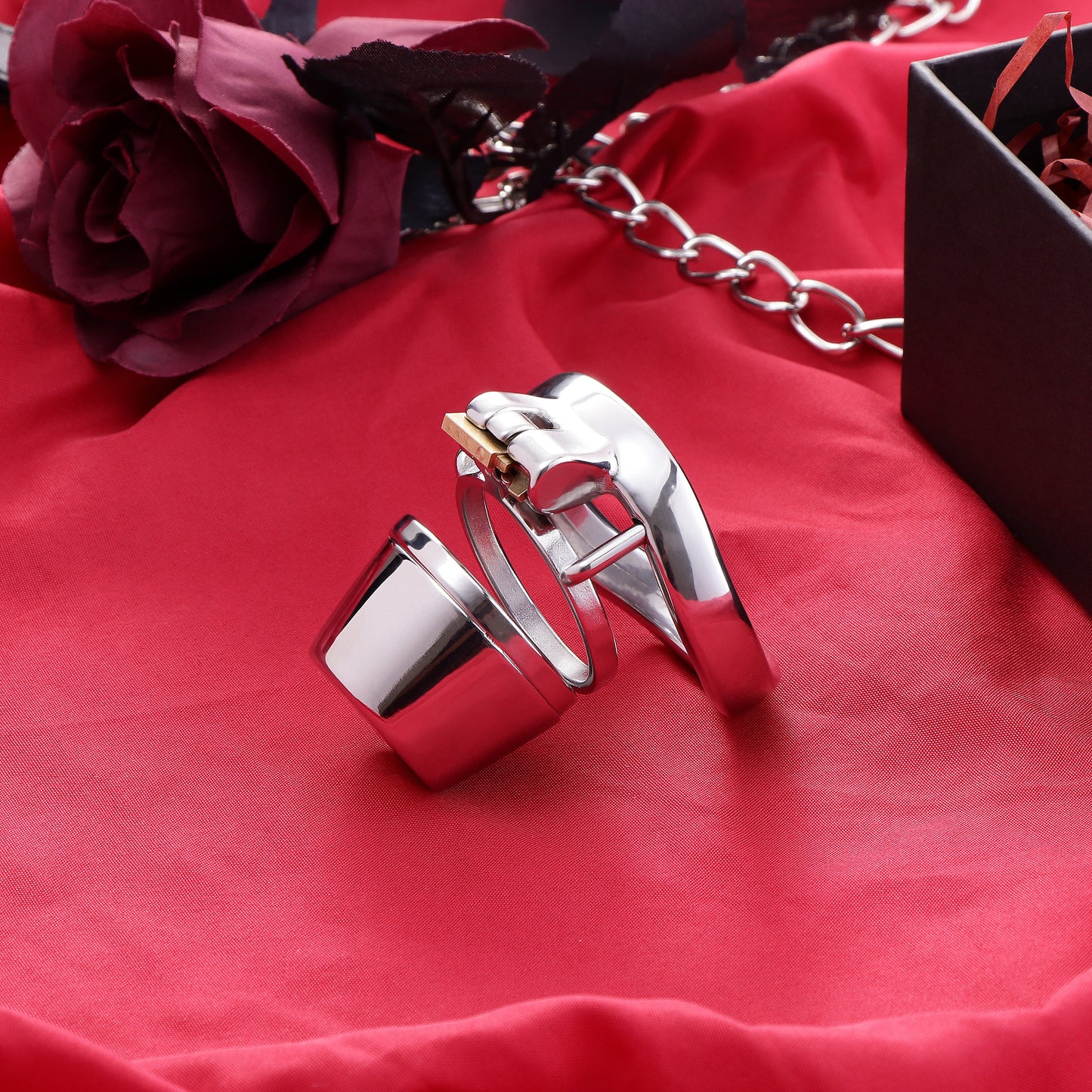 Male Lid Shower Belt Full Close Chastity Cage, F3081 - FRRK