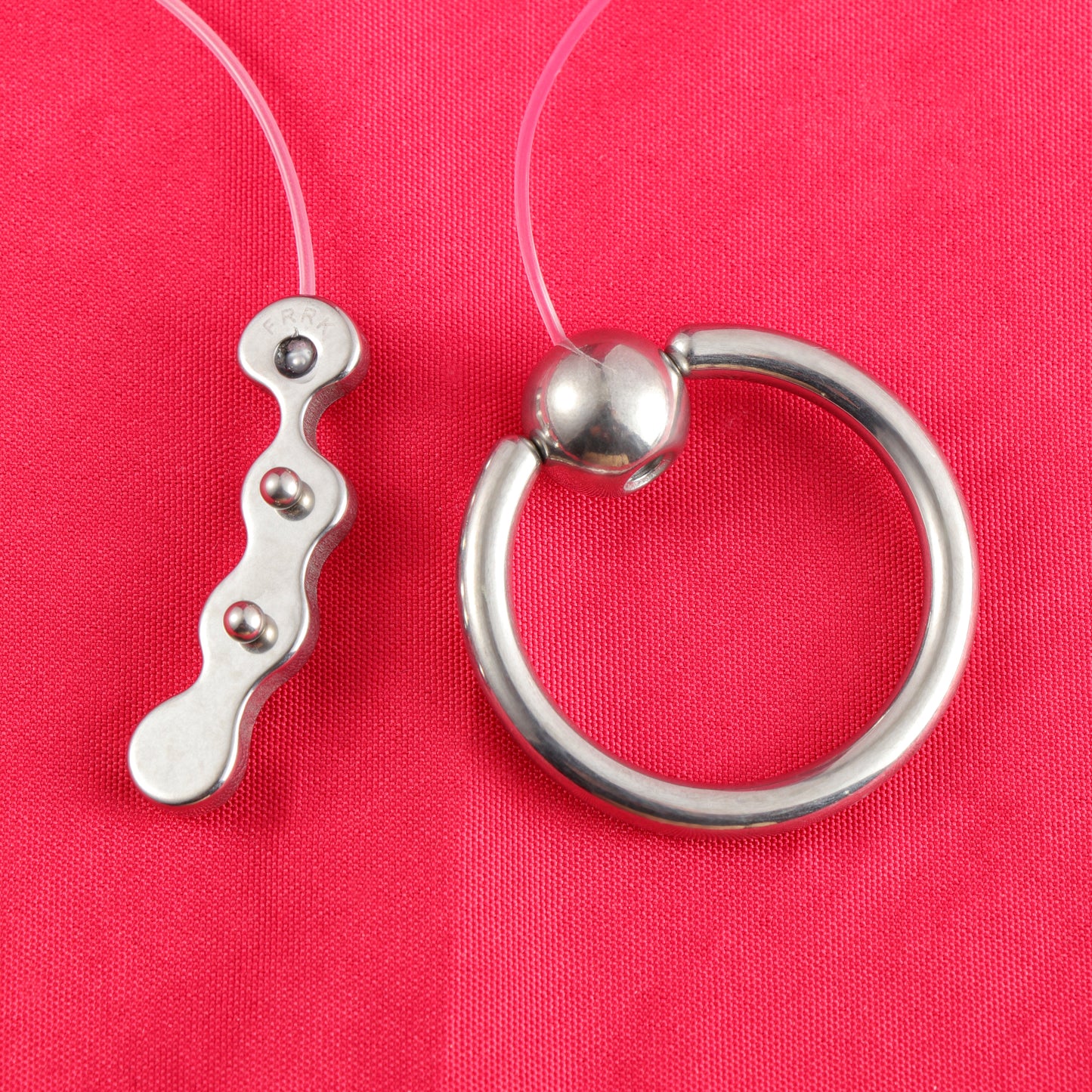 Wave-Shaped Prostate Massager with Nylon Cord and Pull Ring, F3182 - FRRK