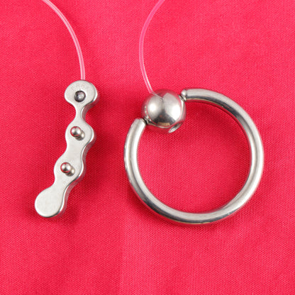 Wave-Shaped Prostate Massager with Nylon Cord and Pull Ring, F3182 - FRRK