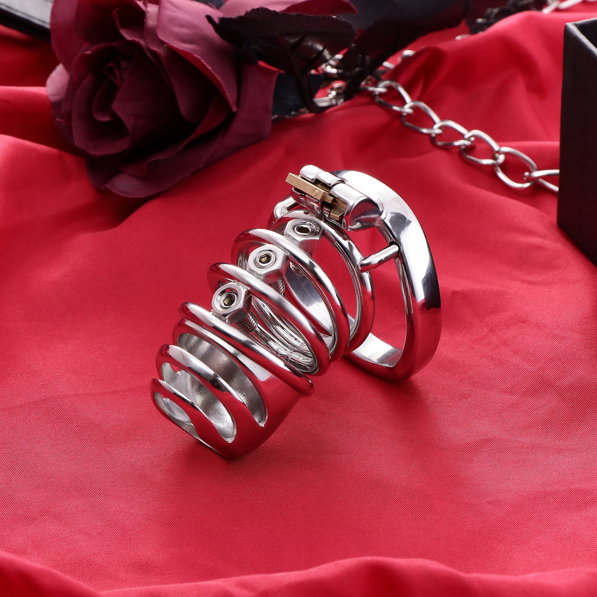 Split-Front Open Spiked Chastity Cage, F3103 - FRRK