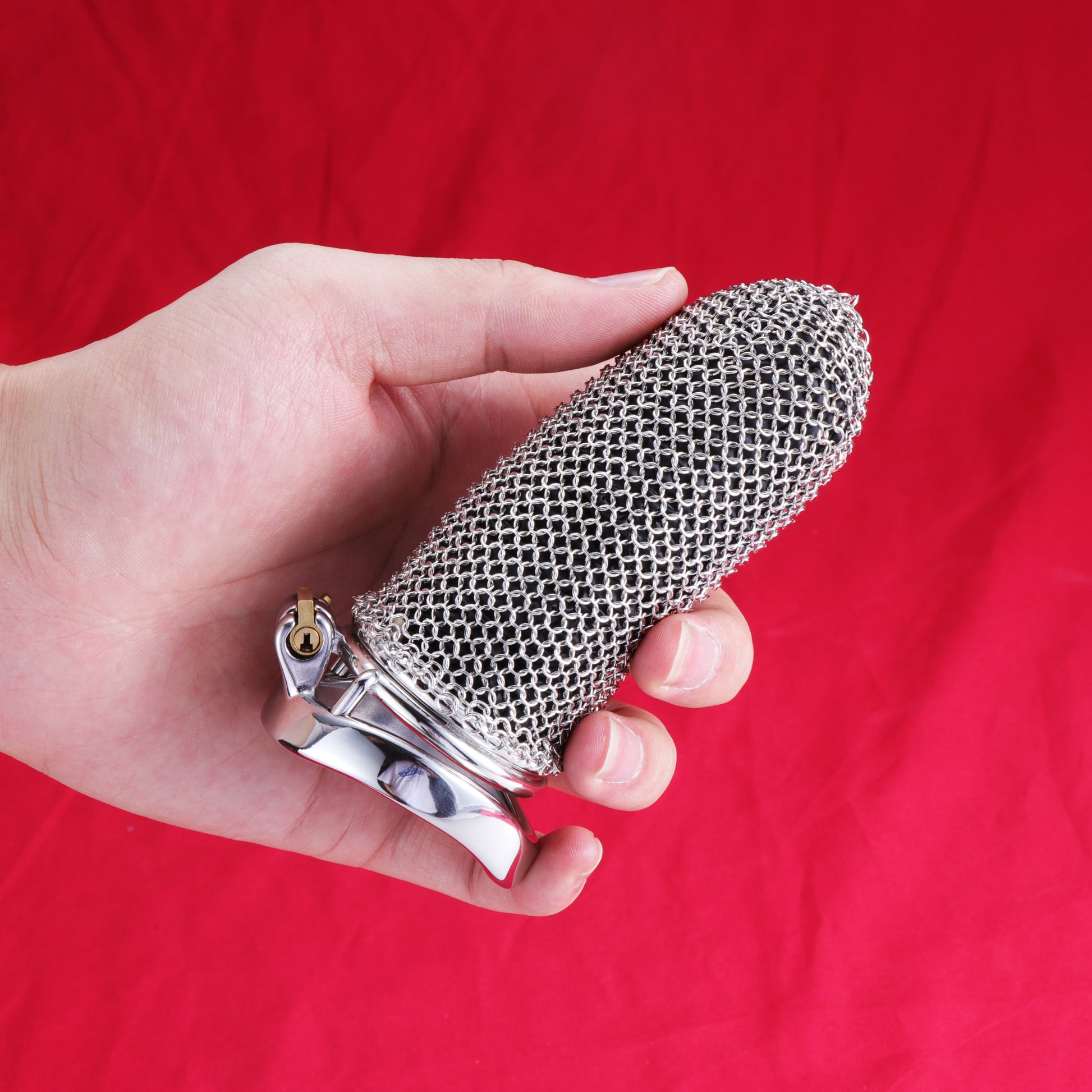 Maxi Metal Mesh Chastity Cage, F3195 - FRRK