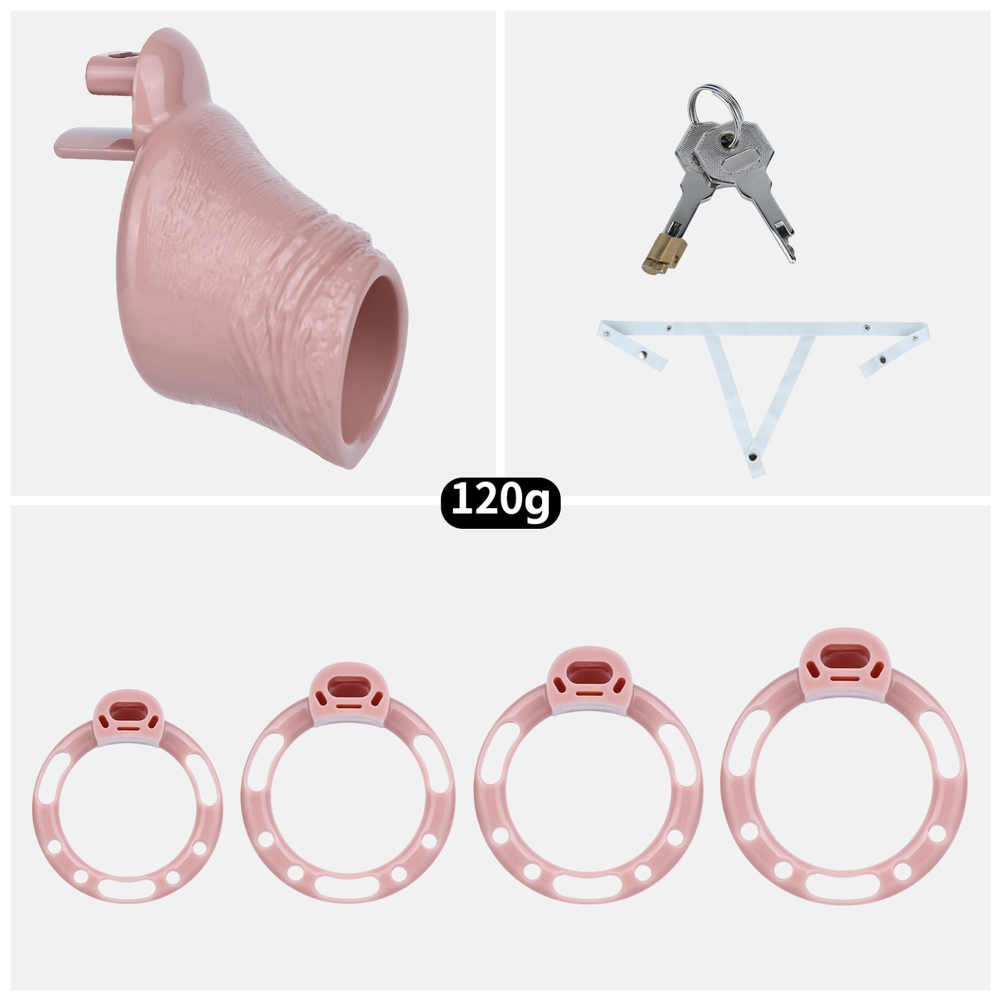 ABS Resin Realistic Penis Cage – Open Head Type