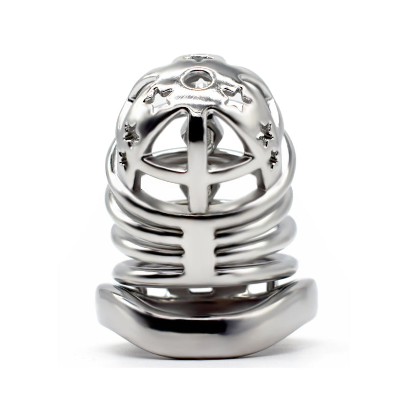 37mm Diameter Large Male Chastity Cage with Screw Spiked, F3070 - FRRK