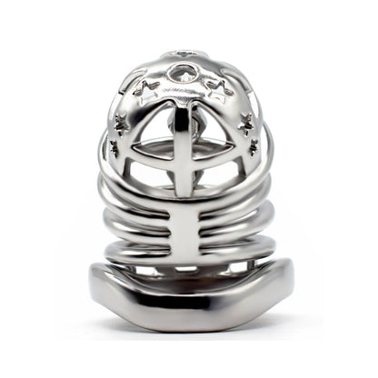 37mm Diameter Large Male Chastity Cage with Screw Spiked, F3070 - FRRK