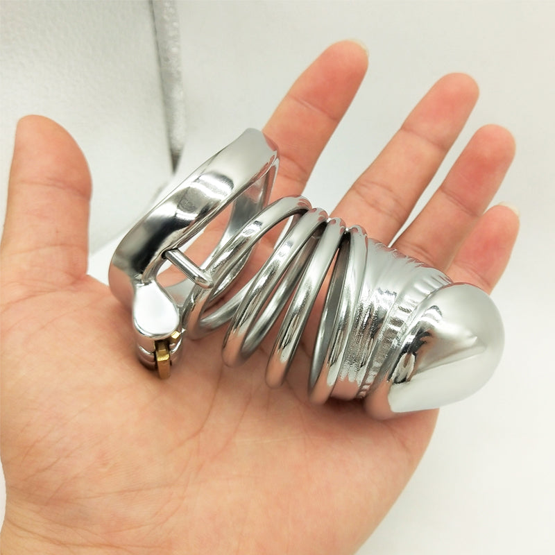 Male Solid Steel Chastity Cage, F3054 - FRRK