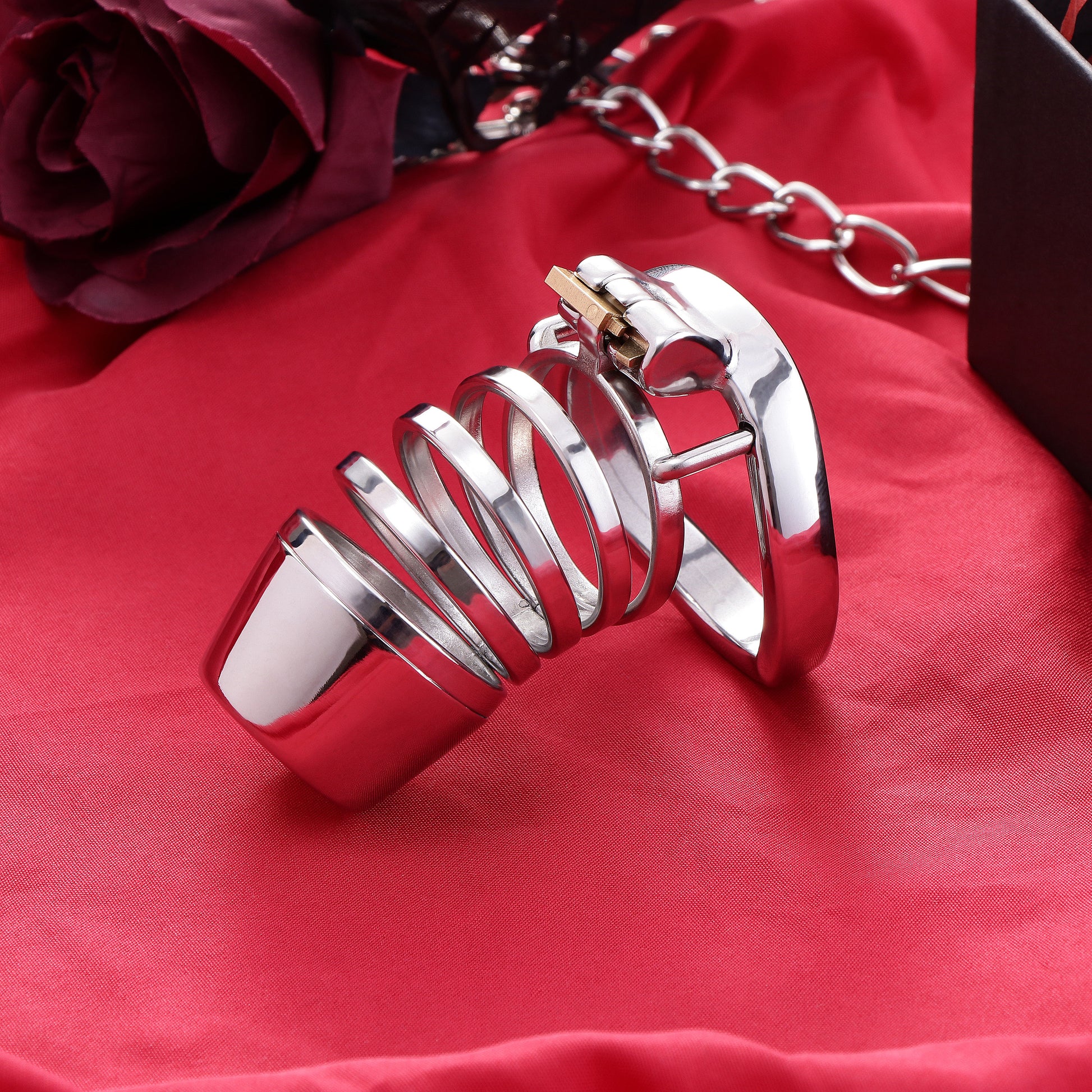 Male Lid Shower Belt Full Close Chastity Cage, F3084 - FRRK