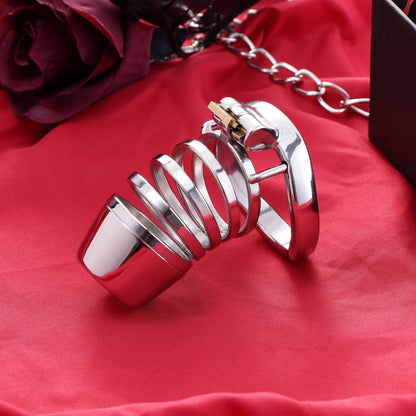 Male Lid Shower Belt Full Close Chastity Cage, F3084 - FRRK