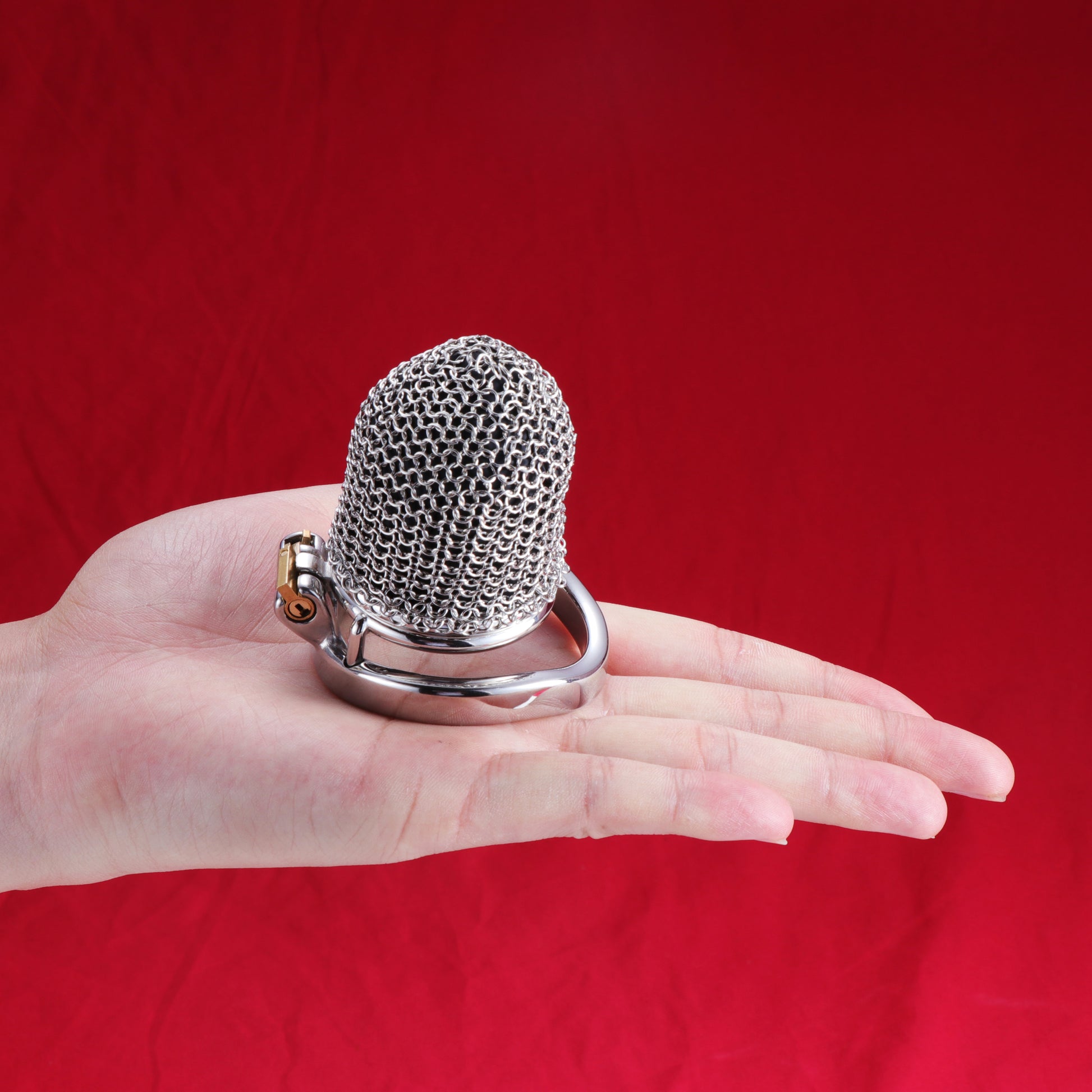 Small Metal Mesh Chastity Cage, F3197 - FRRK