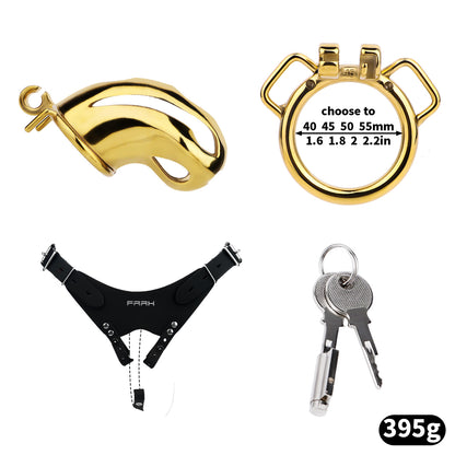 Cobra Series Mamba Chastity Cage | F312A Large Size - Golden