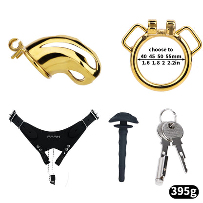 Cobra Series Mamba Chastity Cage | F312A Large Size - Golden