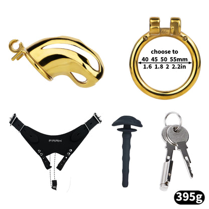 Cobra Series Mamba Chastity Cage | F312A Large Size - Golden