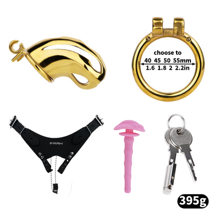 Cobra Series Mamba Chastity Cage | F312A Large Size - Golden