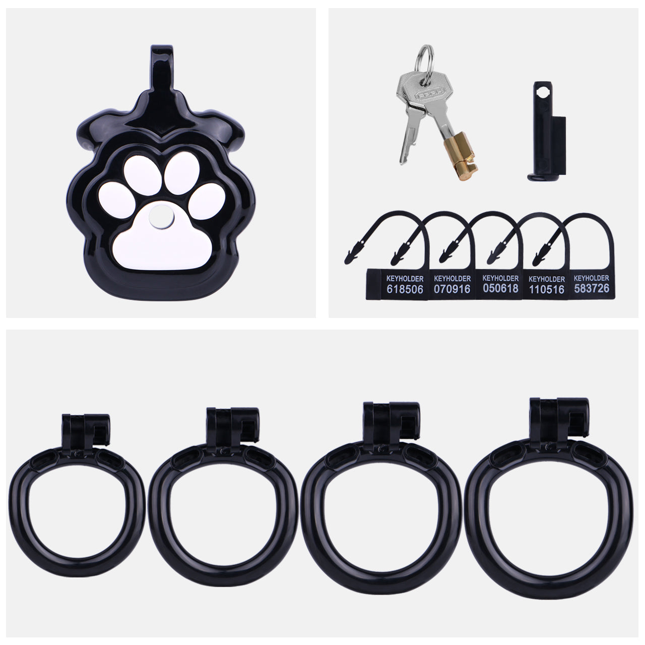 Kawaii Cat Paw Flat Chastity Cage