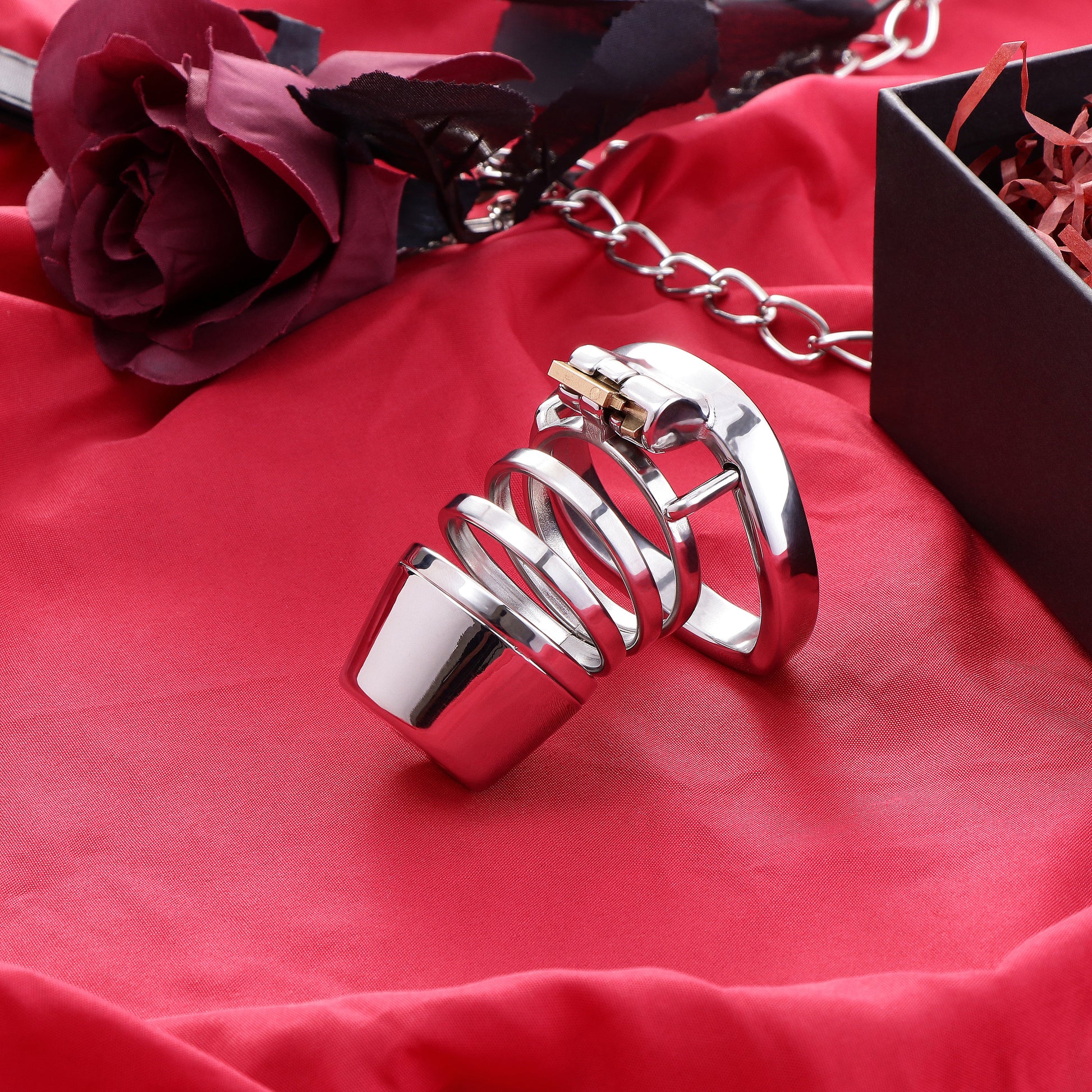 Male Lid Shower Belt Full Close Chastity Cage, F3083 - FRRK