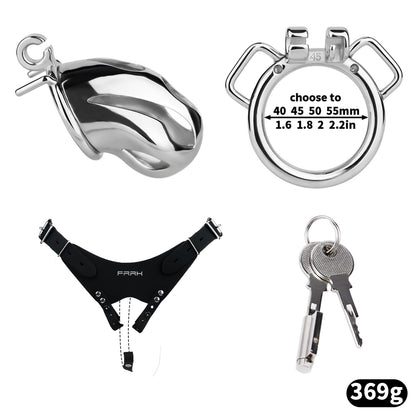 Cobra Series Mamba Chastity Cage | F312A Medium Size - Silver