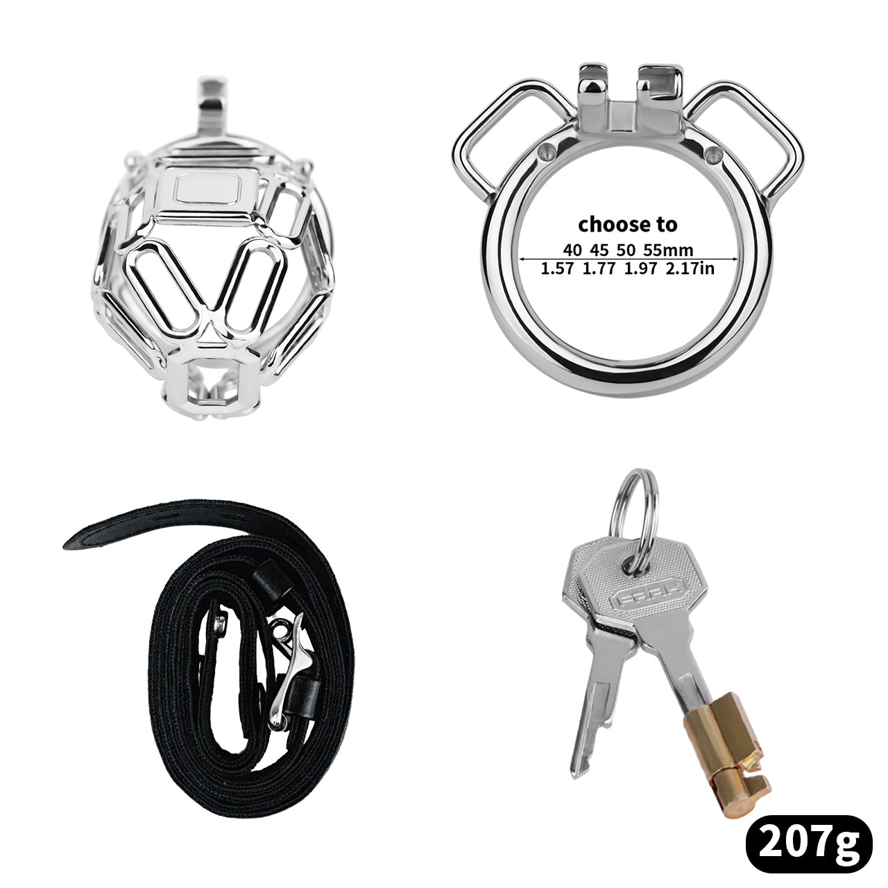 Topology Square Chastity Cage - Large Size | F318A
