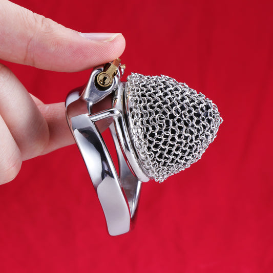 Nub Metal Mesh Chastity Cage, F3199 - FRRK