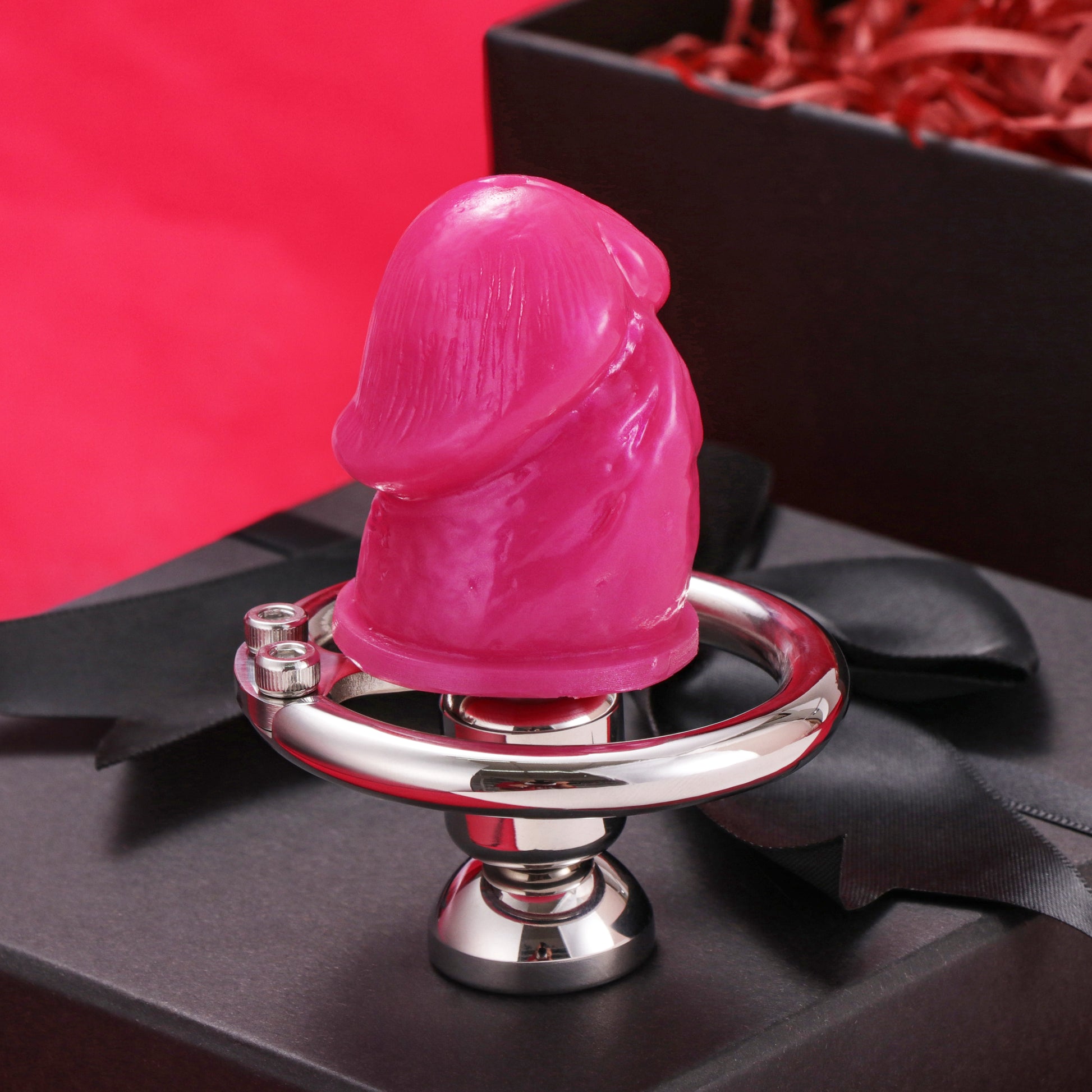Flat Inverted Chastity Cage With Dildo, F3404 - FRRK