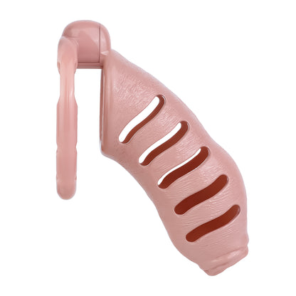 ABS Resin Realistic Dick Chastity Cage – Fully Enclosed Type AS037