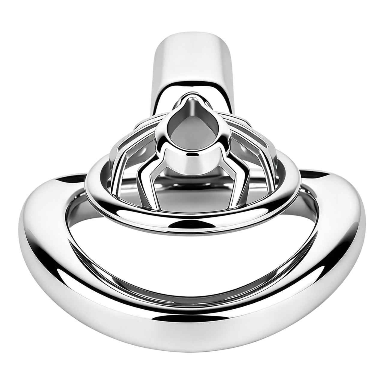 Night Silver Spider Chastity Cage | F328A