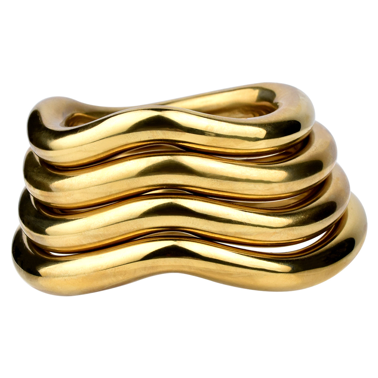 Stainless Steel Curved Cock Ring, F3227 - FRRK