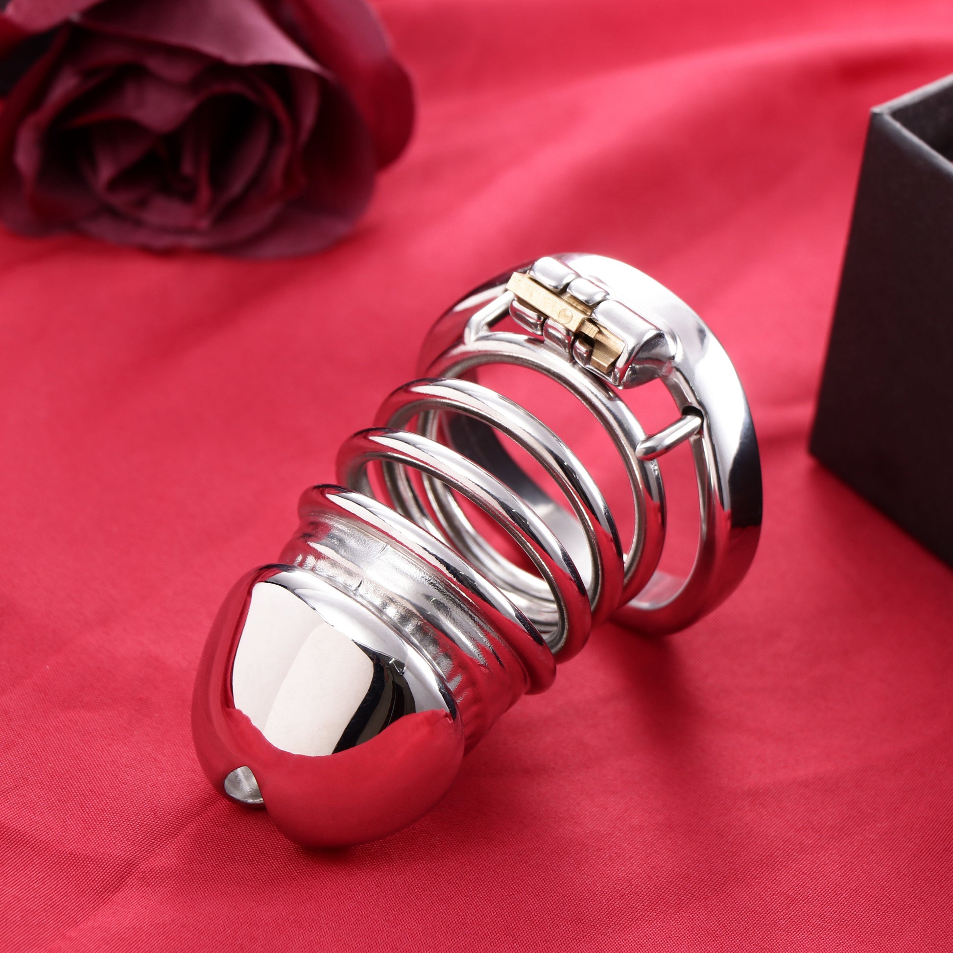Male Solid Steel Chastity Cage, F3054 - FRRK
