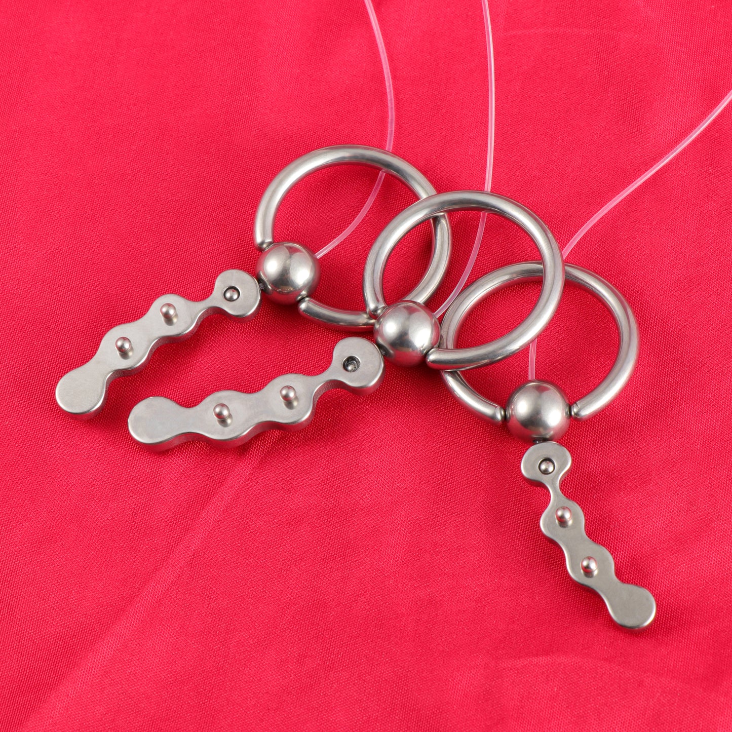 Wave-Shaped Prostate Massager with Nylon Cord and Pull Ring, F3182 - FRRK