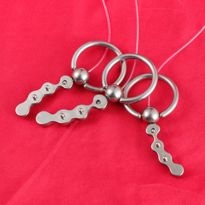 Wave-Shaped Prostate Massager with Nylon Cord and Pull Ring, F3182 - FRRK