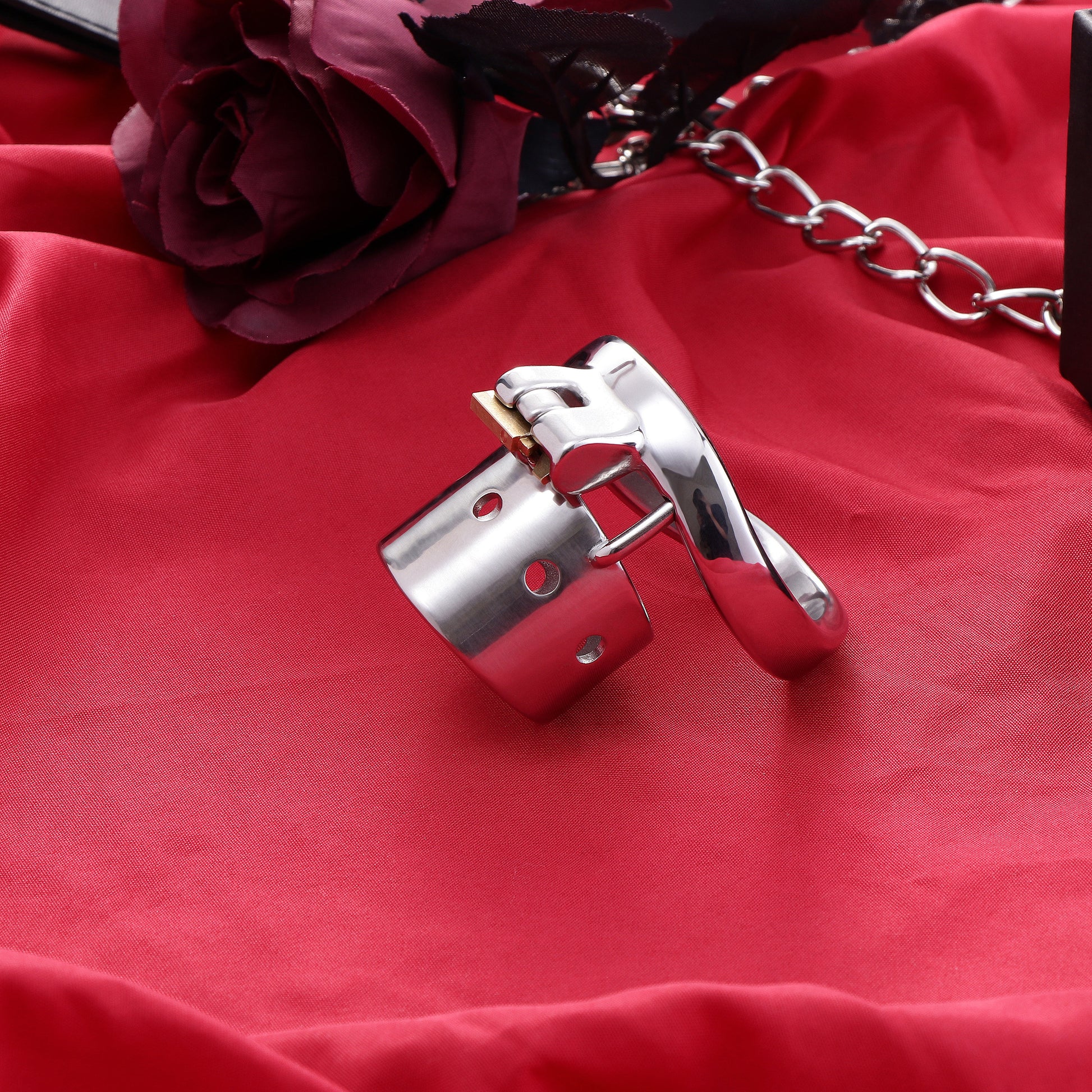 Split-Front Opening Male Chastity Cage, F3098 - FRRK