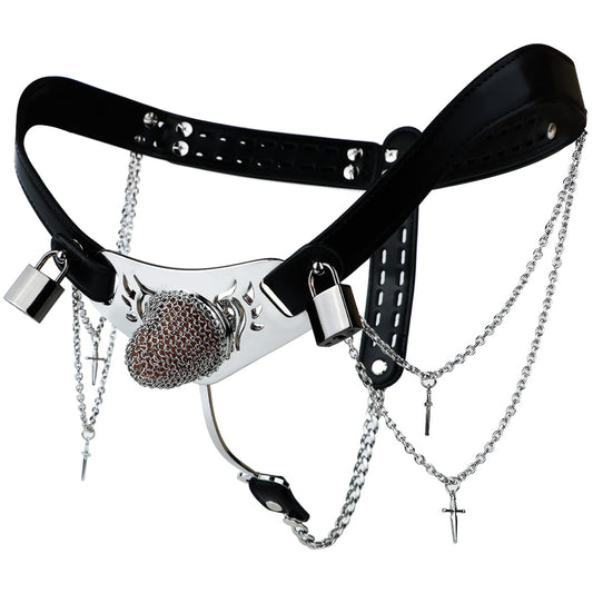Silver Scale Lockable Harness Bondage Chastity Pants | F363A