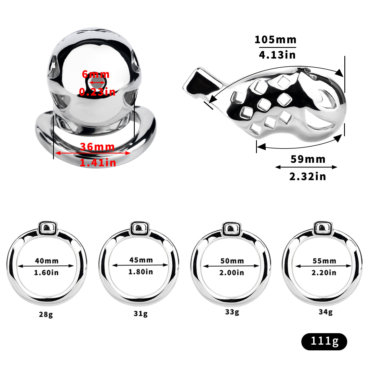 Aluminum Alloy Clown Chastity Cage