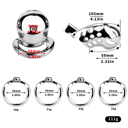Aluminum Alloy Clown Chastity Cage