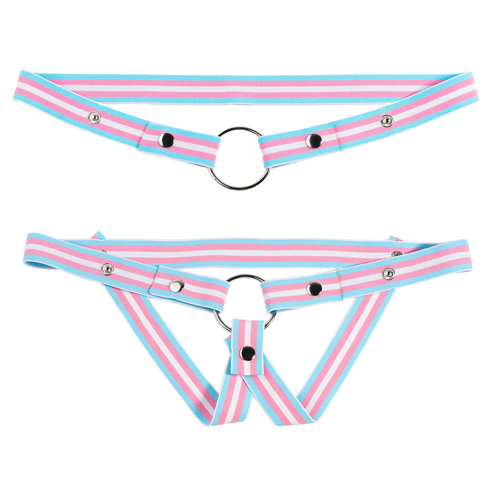 Transgender Flag Elastic Support Waist Strap