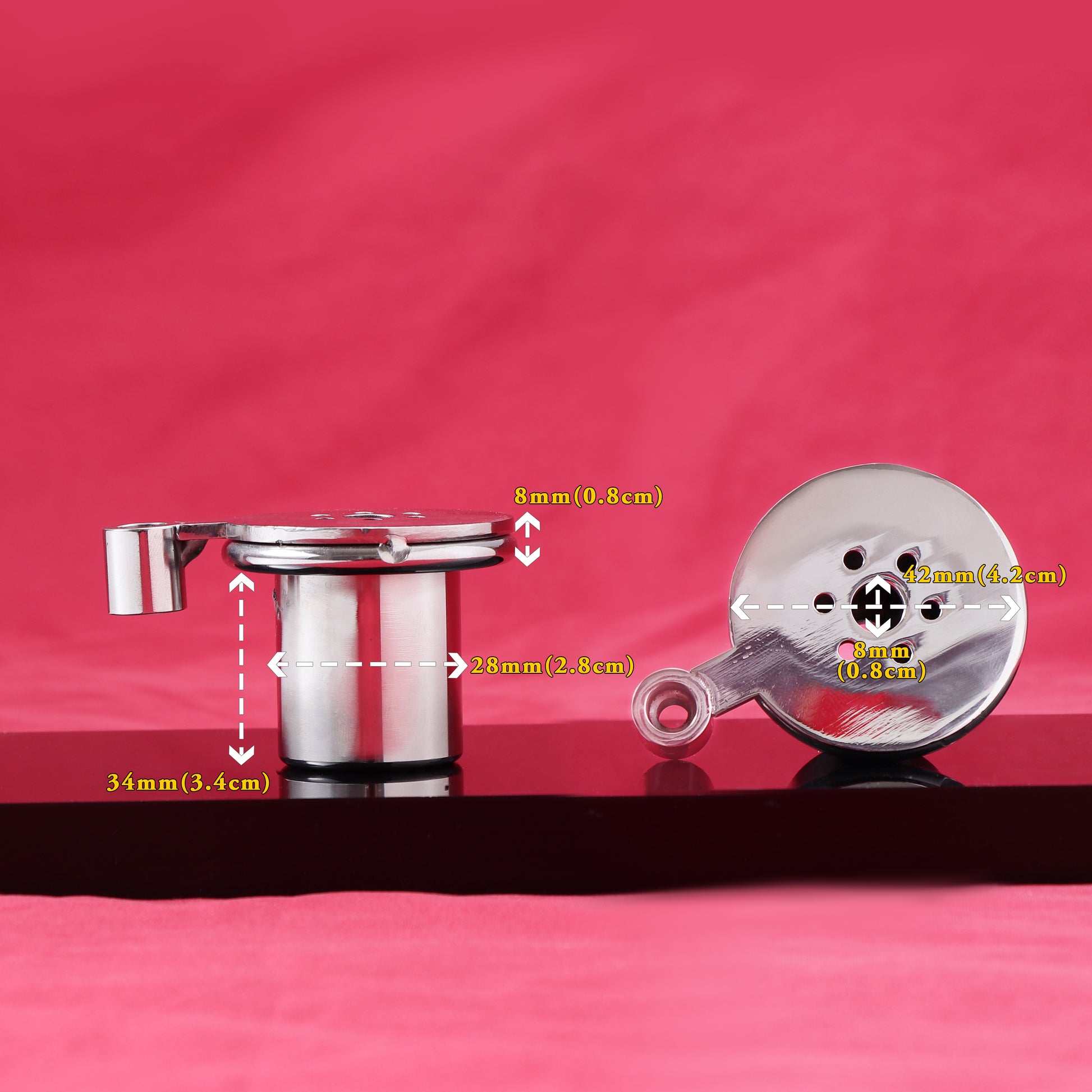 Inverted Single Cylinder Flat Chastity Cage Allen Wrench Lock, F3151 - FRRK
