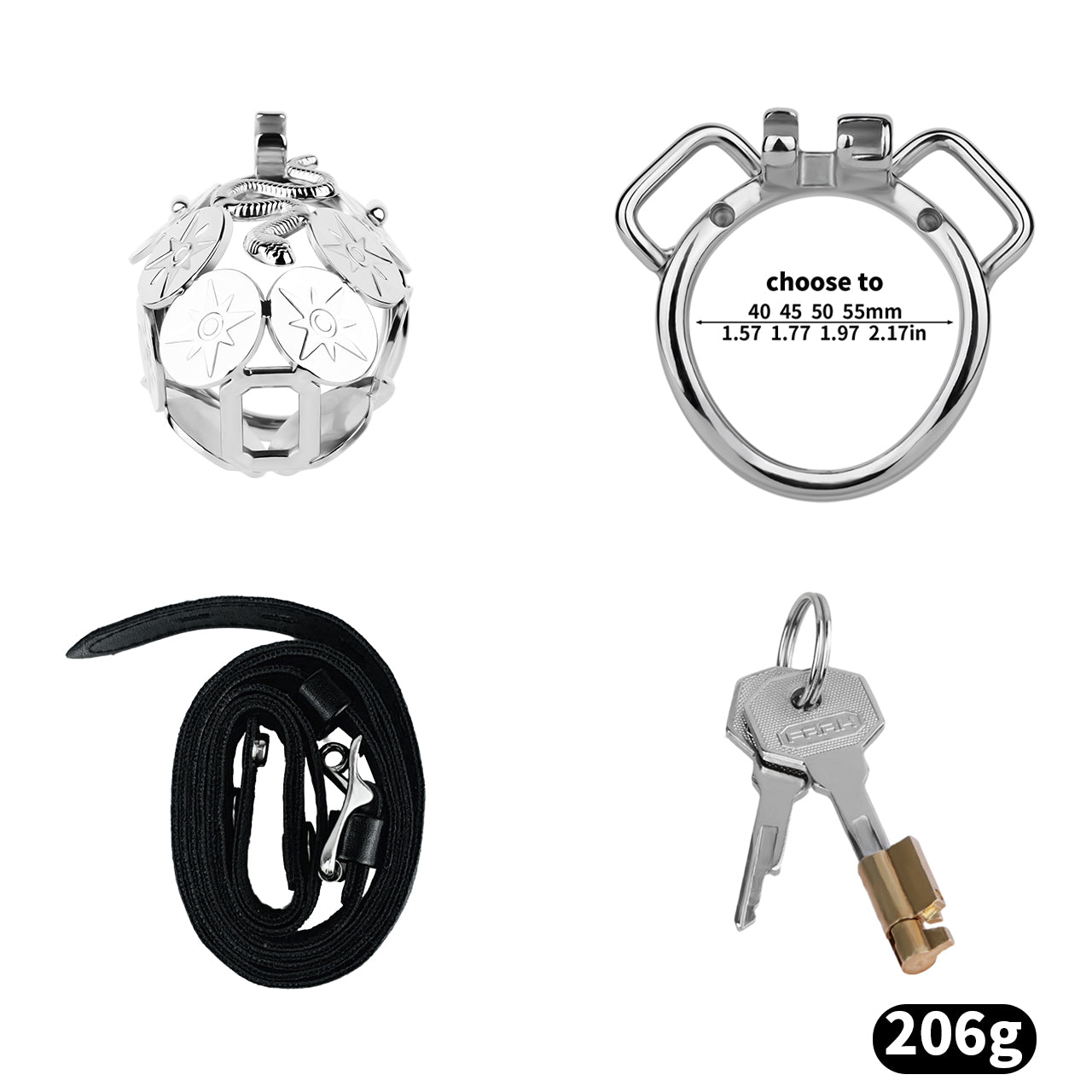 Solar Serpent Coiled Chastity Cage | F316A