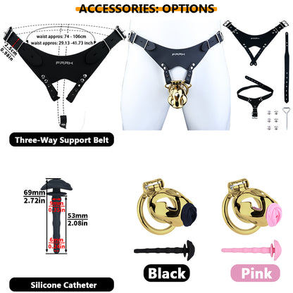 Cobra Series Mamba Chastity Cage | F312A Small Size - Golden