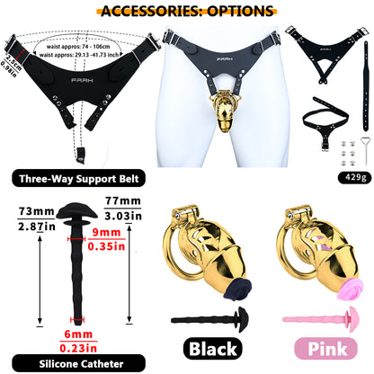 Metal Chastity Dick Locking Cage