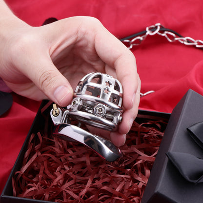 37mm Diameter Large Male Chastity Cage with Screw Spiked, F3069 - FRRK