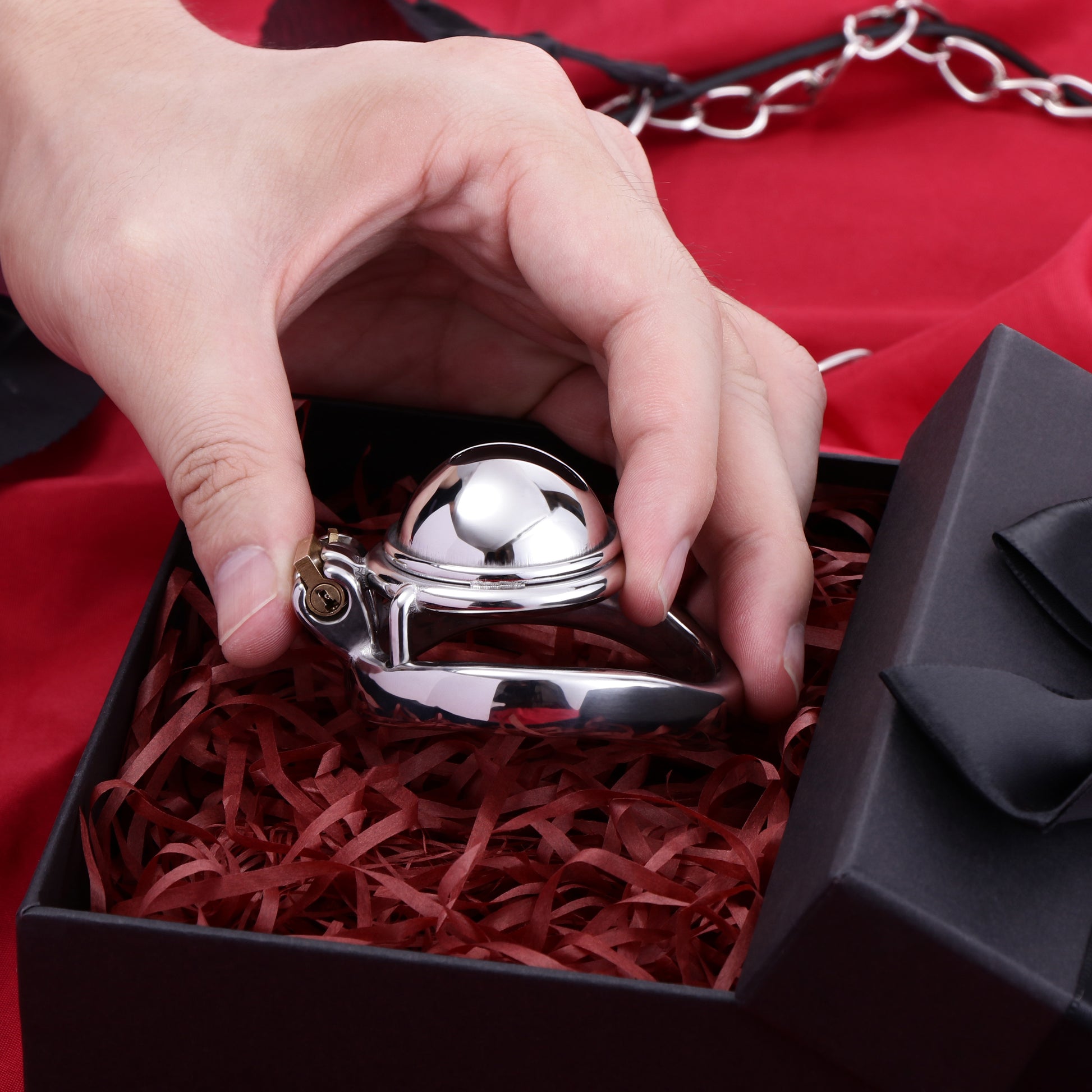 Hemisphere Male Chastity Cage with Urination Hole, F3168 - FRRK