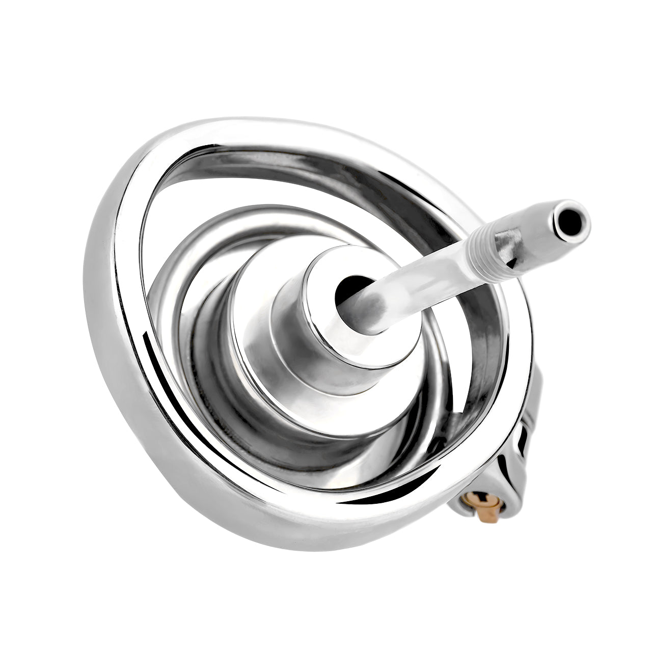 Inverted Double Cylinder Chastity Cage With Dildo & Catheter, F3406 - FRRK