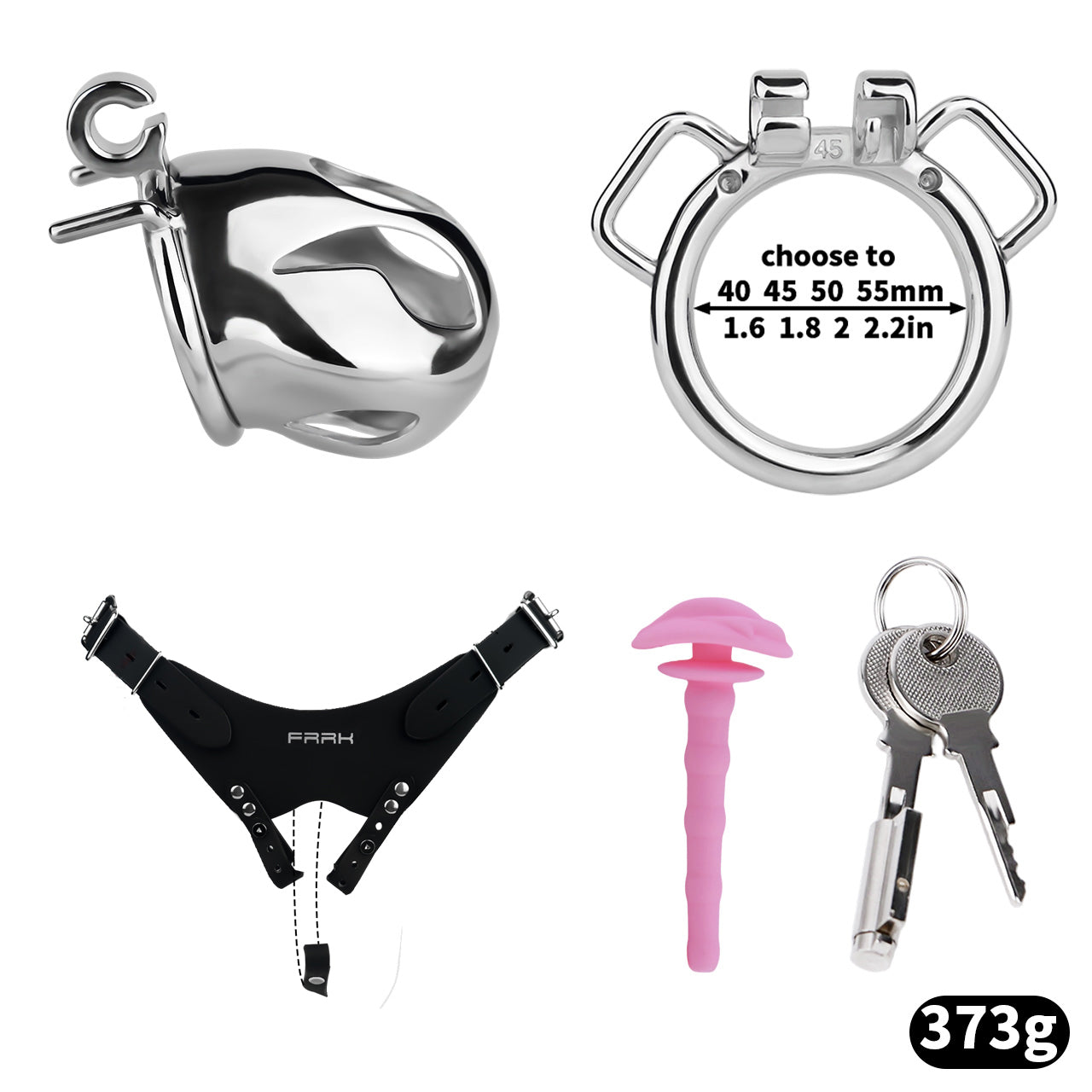 Mamba Chastity Cage | F312A Small Size - Silver